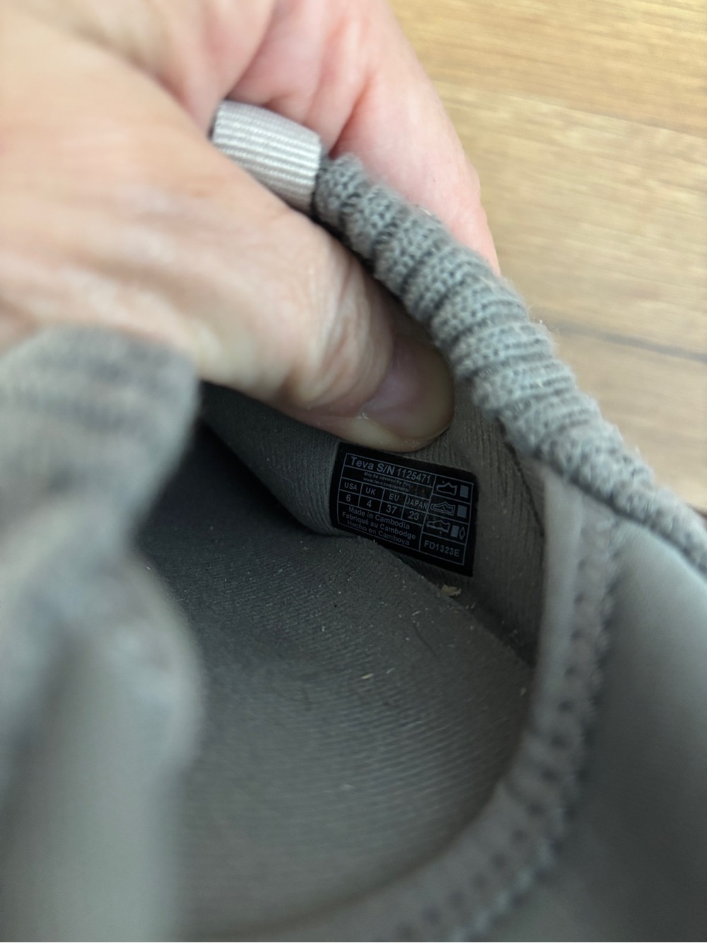 Teva Kids ReEMBER Slip On Eco Friendly Shoes Grey Youth - Picture 2 of 9